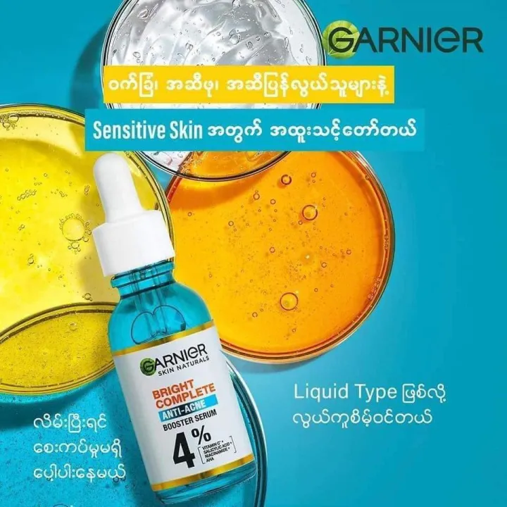 GARNIER%20BARU%20BRIGHT%20COMPLETE%20ANTI-ACNE%20BOOSTER%20SERUM%204%25%20VITAMIN%20C%20+%20SALICYLIC%20+%20NIACINAMIDE%20+%20AHA%2030ml%20-%20Image%203