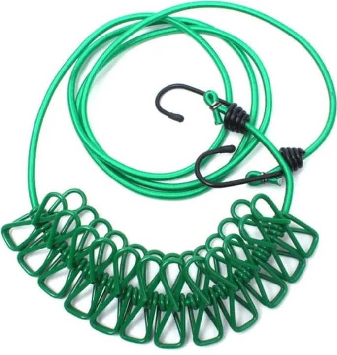 Cloth%20Drying%20Rope%20with%20Hooks%20Elastic%20Cloth%20Hanging%20Rope%20for%20Cloth%20Drying%20with%2012%20Clips%20Cloth%20Rope%20for%20Drying%20Clothes%20for%20Travel%20Home%20Outdoor%20Kapde%20Sukhane%20ki%20Rassi%20Wire%20-%20Multicolor%20-%20Image%203