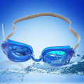 Flat light swim goggles | high definition lens | multi-color swimming glass optional | come with nose clip ears | adjustable head strap, suitable for male D. 