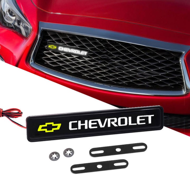 LED Front Hood Grille Emblem Badge Decorative Car Light For Chevrolet ...