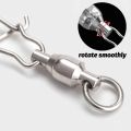 GOBAIT 20PCS Swivel Snap Connector Pin Ball Bearing Rolling Ring Buckle Kit Pesca Lure Line Connect Cross Lock Fishing Tools. 