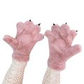 Women Gloves Bear Palm Paw Animals Plushclaw Glove Paws Costumes Cosplay Cute Cartoon Bear Simulation Furry Mittens Winter Warm. 
