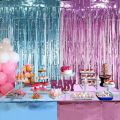 1/2/3Pack Glitter Party Backdrop Metallic Foil Tinsel Fringe Curtain Birthday Wedding Graduations Decoration Anniversary Photo..