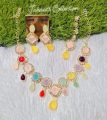 Girls Marble Stone Necklace Set Fashion Jewelry Accessory.