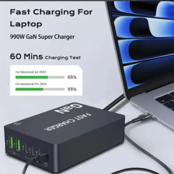 GaN%206-Ports%20990W%20USB%20C%20Charger%20Desktop%20Charger%20Type%20C%20PD%20100W%20PPS%20Fast%20Charging%20Station%20for%20Laptop%20Tablet%20MacBook%20Samsung%20iPhone%20-%20Image%204