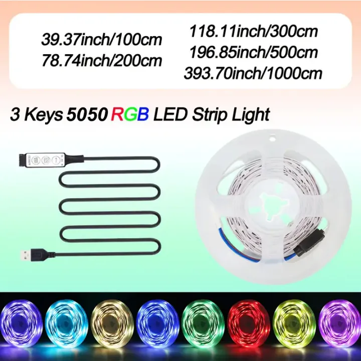 RGB%205050%20Led%20Lights%20for%20TV%203%20Key%20Control%20Led%20Strip%20USB%205V%20Tape%20Lights%20for%20TV%20Backlight%20Home%20Party%20Decoration%20Flexible%20Ribbon%20-%20Image%205