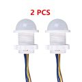 2PCS Human Body Infrared Motion Sensor Smart PIR Sensor Detector Switch 110V 220V  Indction Auto On Off Light Switches. 