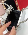 Braided Chain-Handle Quilted Evening Clutch Box Shaped Formal Bag Shimmery Purse Luxurious Pearl Perfume   evening clutch Worn in Parties,Weddings,Nikkah Events, Formal Evenings,Glam Functions.. 