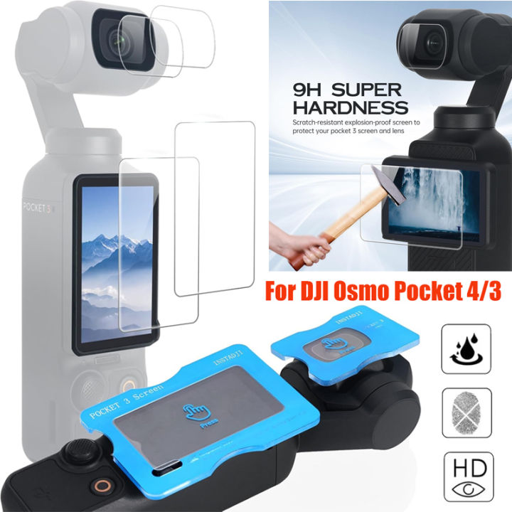 Lens Protector+Screen Protector For Osmo Pocket 4 Easy Install Auto-Alignment Kit Tempered Glass Film For Osmo Pocket 3