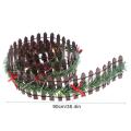 Christmas Village Accessories Fairy Garden Fence 35 Inch Small Picket Fence Wooden Decorative for Christmas Dollhouse. 