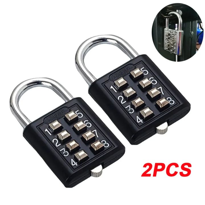 8 Digits Password Code Outdoor Combination Padlock Waterproof Zinc Alloy Suitcase Travel Luggage Anti-thieft Keyed Smart Lock