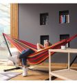Outdoor Canvas Hammock Camping Swing Hammock with Tree Ropes Load-bearing Up to 300kg Perfect for Garden Patio Backyard. 