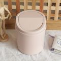 Mini Desktop Trash Can with Lid Household Living Room Plastic Small Trash Can. 