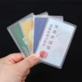 5 Pcs Transparent PVC Card Holder, Safe from Damage/Scratch. 