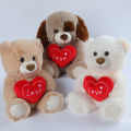 23CM Cute Heart Bear Dog Plush Toys Red Heart Print Love Creative Animal Stuffed Doll For Lovers Valentine's Day Gift. 
