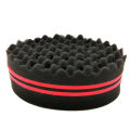New Double-Sided Magic Twisted Hairbrush Sponge Oval Dual Use Professional Perforated Curly Sponge Wave Roll Washable Tool. 