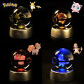 Pokemon 3D Crystal Ball Pikachu Gengar Mew Mewtwo Figurines Lamp Base Pokeball 3D Pokemon Glass Ball Statue Kids Birthday Gift. 