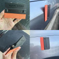 1Pc Carbon Fiber Film Magnetic Squeegee Vinyl Car Wrap Window Tint Magnet Scraper with Scratch-free Suede Felt Car Wrapping Tool.