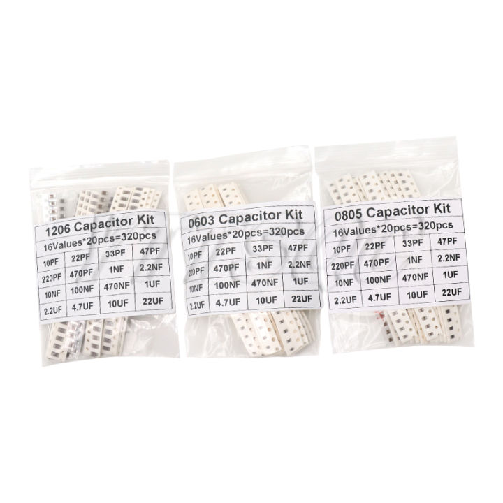 Shuxiang 1206 SMD Keramikkondensator-Set | 36 Werte, 720 Stück | 1pF Bis 10µF | Für Reparatur & DIY