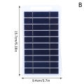 2W Solar Panel With USB Waterproof Outdoor Hiking And Camping Portable Battery Mobile Phone Charging Bank Charging Panel 5V. 