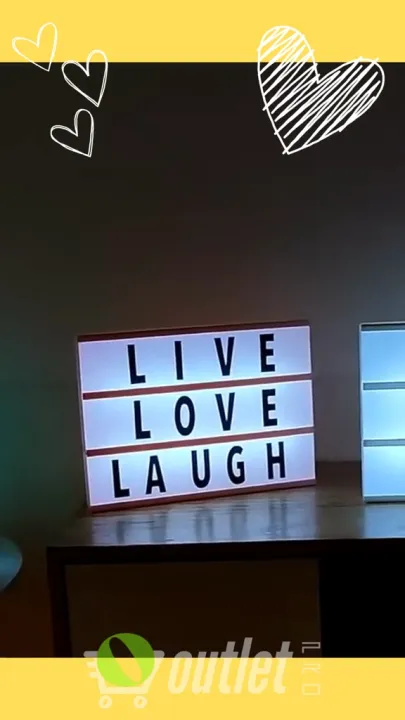 Cinematic LED Light Box – Custom Message Board with Letters & Symbols ...