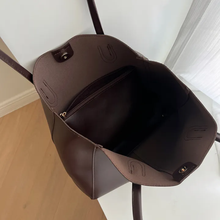 Vintage%20women's%20tote%20bag,%20new%20Korean%20version,%20large%20capacity,%20simple%20commuting%20bag,fashionable%20and%20versatile,single%20shoulder%20bag%20-%20Image%206