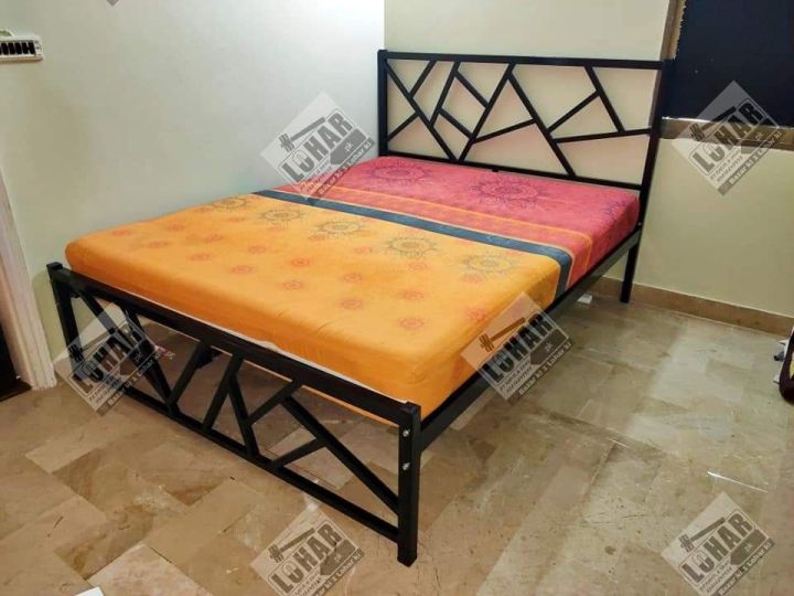 Iron Double Bed (Luxury Design) Available in Queen Size and King Size Furniture