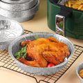20pcs 3cm Diameter Air Fryer Tin Foil Tray Oil Absorbent Paper Oven Baking Aluminum Foil Bowl Oil Proof Grill Seafood Tools. 