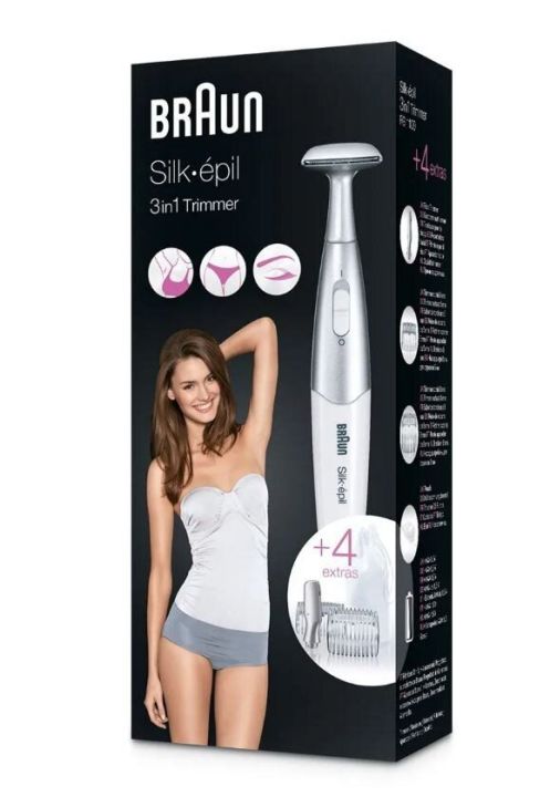 Braun Silk-Epil 3-In-1 Bikini Trimmer FG1100 White/Grey