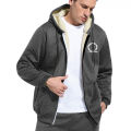 Graphic Warm Fleece Lined Jacket for Men Winter Thermal Sherpa Plush Outerwear Tops Casual Zip Up Hooded Coat with Zipper Pocket. 