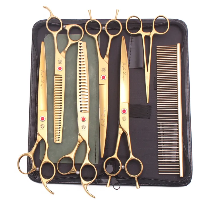 Purple%20Dragon%208%20Inch%20Dog%20Grooming%20Scissors%20Thinning%20Shears%20Professional%20Cat%20Pet%20Scissors%20Hair%20Cutting%20High%20Quality%20Z3015-b%20-%20Image%203