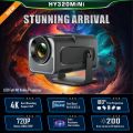HY320 Mini -A /Big Projector Portable 4K Video Support Native 720P & 1080P Cinema Outdoor Android 11 Beam Projector Upgraded Version.