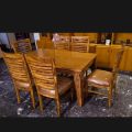 six seater dining chairs set with table pure sheesham wood. 