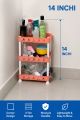 Multi functional 3 Layer Plastic Kitchen Bathroom Shelf Organizer Storage Baby Top Mini Rack - (1 Piece) - Oven Cover - bathroom accessories 14 inchi.
