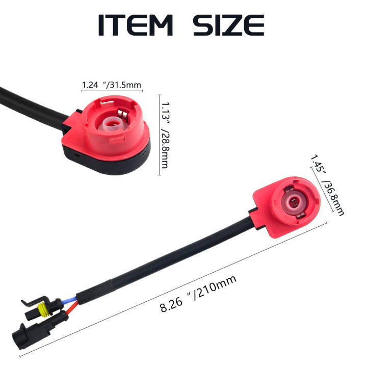 2pcs%20HID%20Relay%20Harness%20D2S%20D2R%20D2C%2035W/55W%20AMP%20Plug%20Wiring%20Adapter%20Bulb/Ballast%20Connector%20-%20Image%202