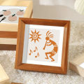 1 Set A4 and 6inch Kokopelli Stencils Tribal Style Painting Templates for Wall Fabric Canvas Bag DIY Decor. 