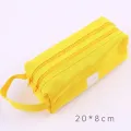 Large Capacity Pencil Cases Double Layer Simple Canvas Bags for Girls Back to School School Office Supplies Stationery. 