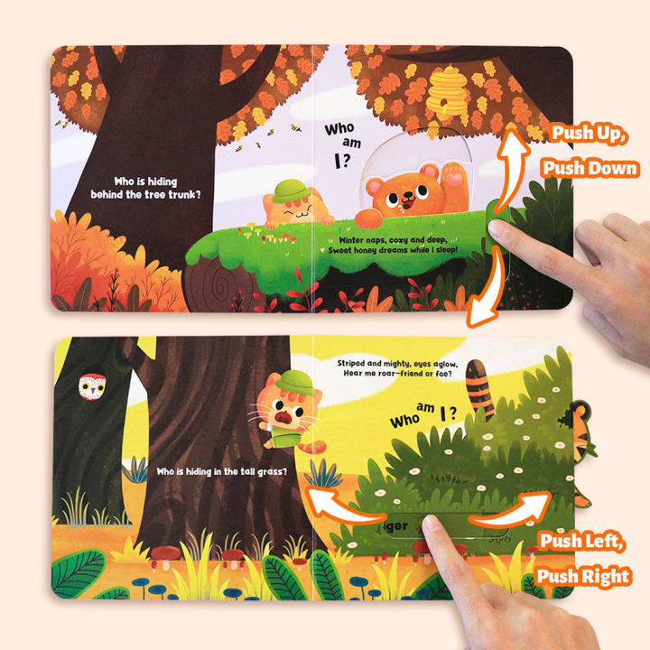 Who%E2%80%99s%20That?%20Push-Pull-Slide%20Board%20Books%20%E2%80%944-Book%20Interactive%20Set%20for%20Toddlers%20&%20Preschool%E2%80%94Forest,%20Farm,%20Ocean%20&%20Grassland%20Animals%20-%20Image%203