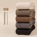 2 Pairs Knee High Socks for Women Winter Thick Warm Fleece Lined Over Knee Stockings Long Socks. 