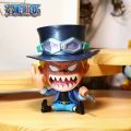 8-10cm Anime Figure One Piece Monkey D Luffy Roronoa Zoro Kawaii Toys Q-Version Figural Nendoroid Car Decoration PVC Model Gift. 