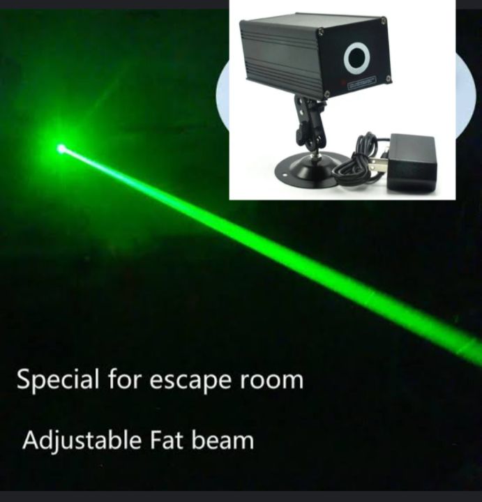 Visible Fat Beam 532nm 100mW Green Dot Laser Module Holder Stage Bar 12V Adapter