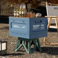Camping storage box, trunk organizer, camping picnic camping box, car folding outdoor bench and chopping board. 