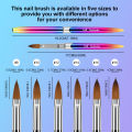 Kolinsky Nail Brush for Manicure Gel Brush for Nails Art Brush 3D Acrylic Liquid Powder Carving Gel Brush Liner Drawing Pen. 