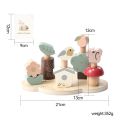 Baby Montessori Toy Wooden Cartoon Bird Bouncy Toy Press And Bounce Puzzle Game Children Sensory Motor Development Toy Kid . 