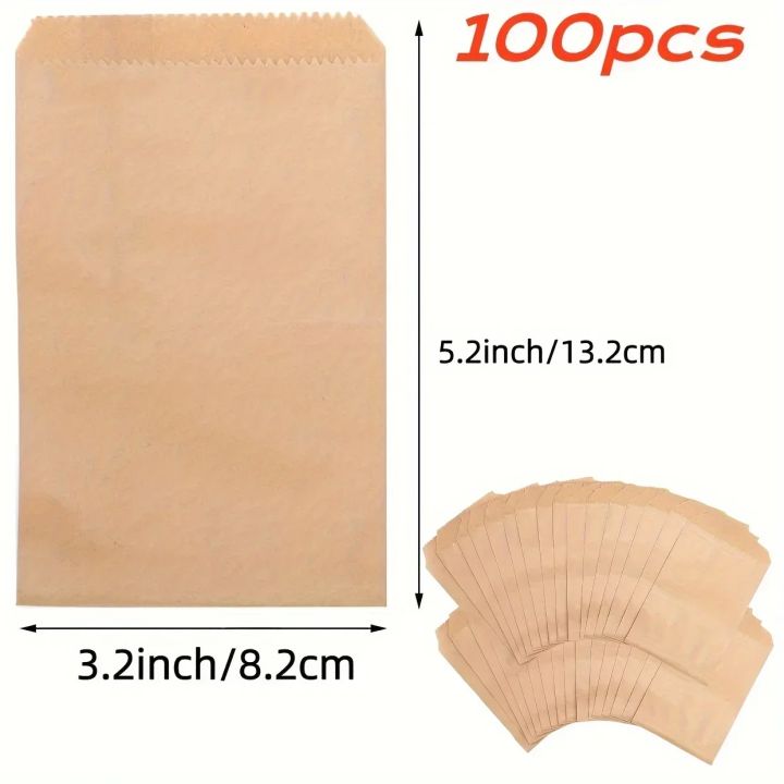 50Pcs/100Pcs%20Natural%20Kraft%20Paper%20Bags,%20Food%20Grade%20Food%20Storage%20Bags%203%C3%975/4%C3%976/5%C3%977/6%C3%978%20Inch%20Snack%20Bags,%20Flat%20Gift%20Bags,%20Perfect%20-%20Image%205