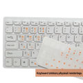 PVC Wear-resistant Korean Keyboard Stickers For Laptop/PC/Desktop Transparent Computer Korean Letter Keypad Stickers Label. 