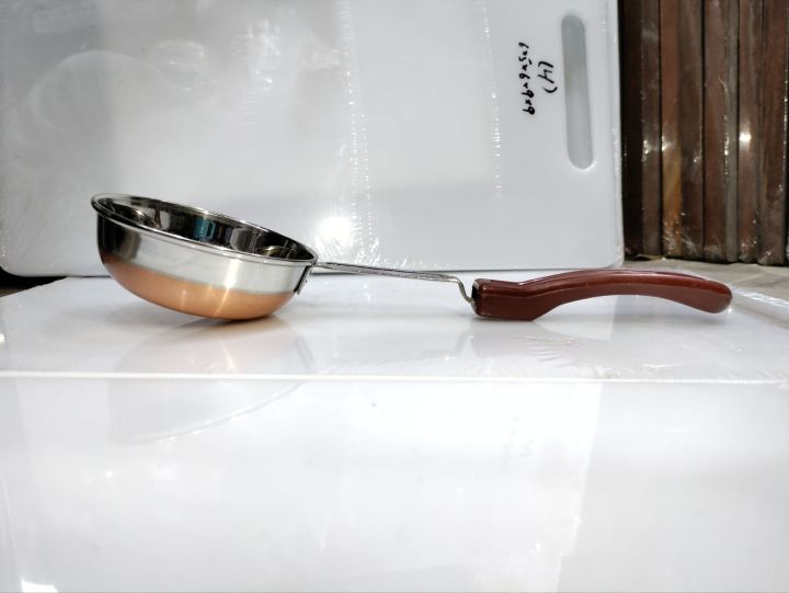 Indian Stainless Steel Copper Bottom vagarne Tadka pan beautiful cooking utensil