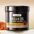 ROREC SADOER Argan Oil Nourish Hair Mask Refreshing Silky Steam Free Repair Dry Frizzy Oil Control Strengthen Hair 500g. 