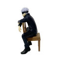 Jujutsu Kaisen 11cm 14cm Sitting Satoru Gojo Figure With Chair Break Time Collection Model Anime Decoration Toys Gifts. 