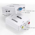 VGA To AV Converter RCA AV To VGA Converter AV Adapter with 3.5mm Audio Cable for TV Box PC Computer 1080P CVBS To VGA Converter.